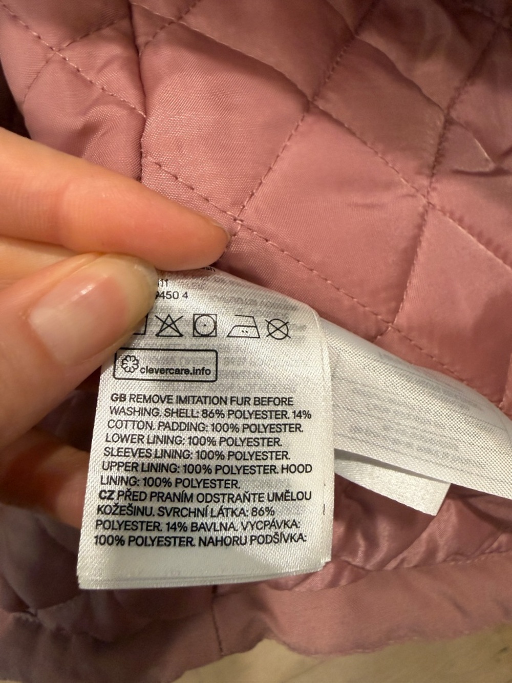 BNWT H&M Pink Faux-Fur Lined Coat with Detachable Hood - Picture 7 of 11